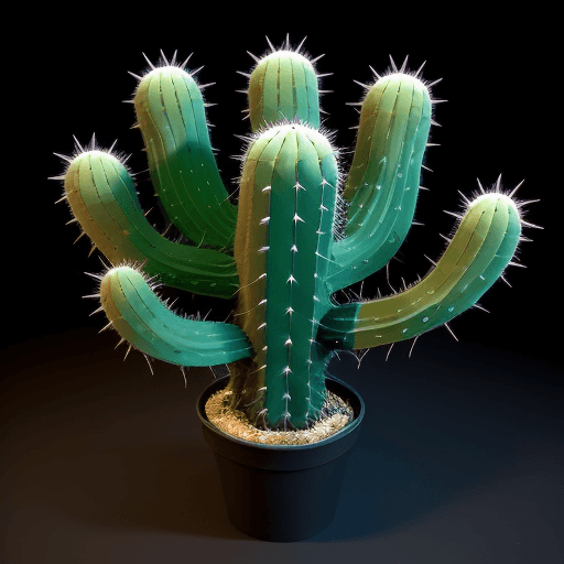 AI generated: techno eldritch cactus --ar 4:5