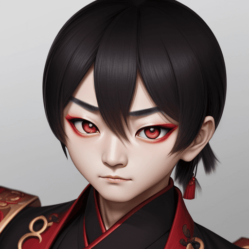 AI generated: hu tao(genshin impact) boo tao symbol shaped pupils