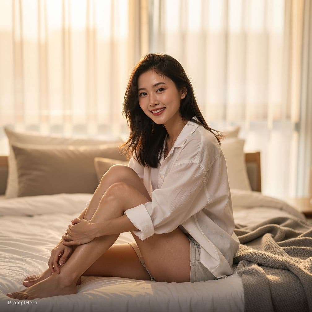 AI generated: Nude Asian girlfriend 