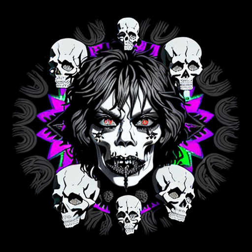 AI generated: Generate an image that captures the essence of the Rolling Stones logo but with a vampiric twist and...