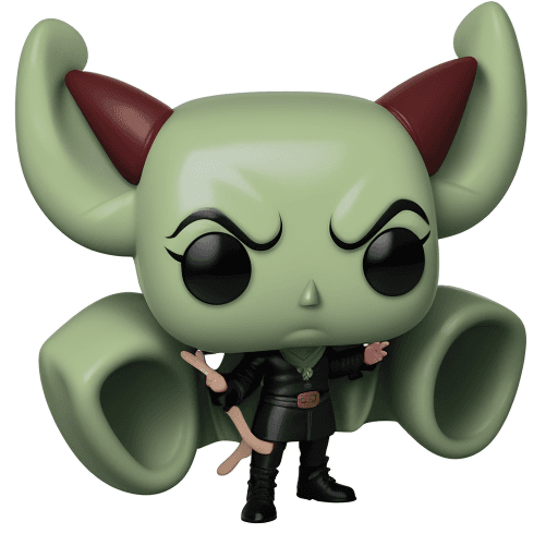AI generated: funko pop, sorcerer, green, white eyes
