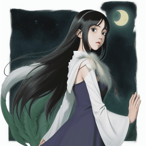 AI generated: Albedo, art by studio ghibli