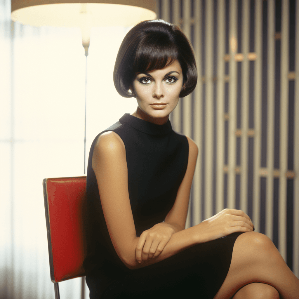 AI generated: woman, 1960's, sitting