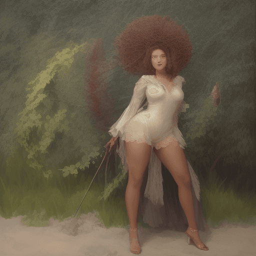 AI generated: Woman, showing full body curves