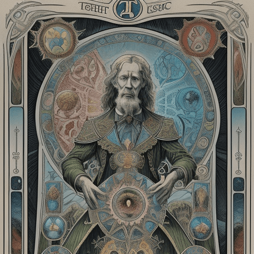 AI generated: A previously nonexistent tarot card by ernst haeckel and robert crumb