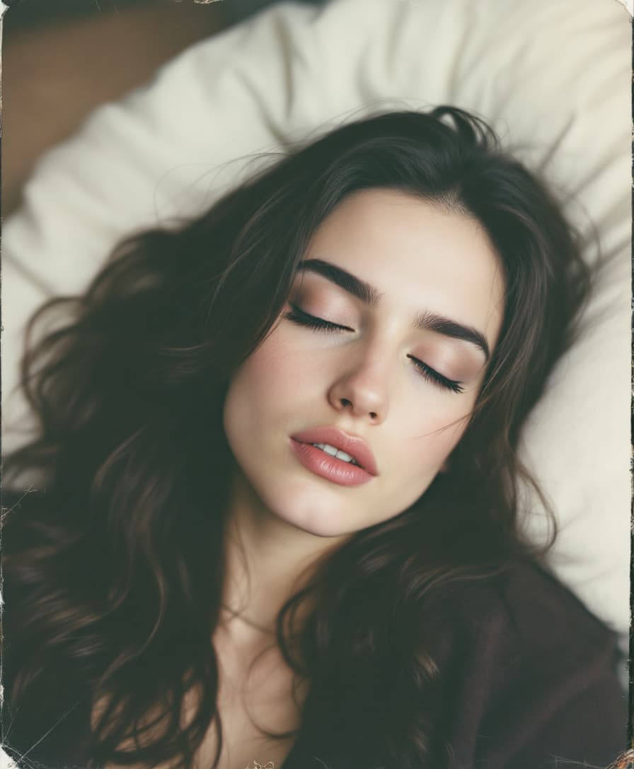 AI generated: Jennifer Connelly,21- 26 years old, brown hair, high-quality photo portrait, shot on a Polaroid came...