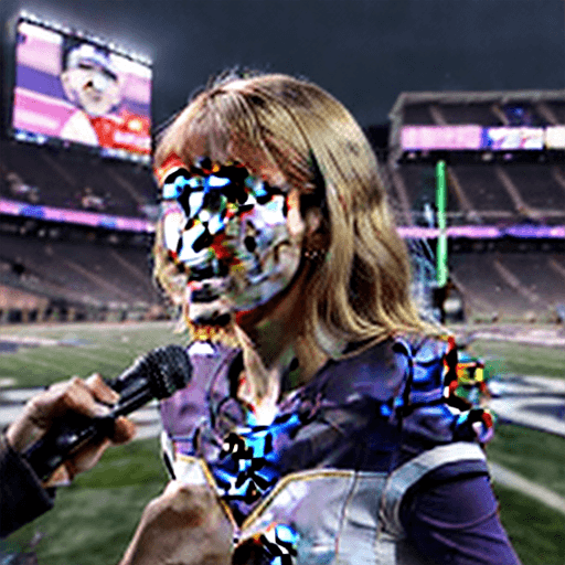 AI generated: Hyper realistic, Singer Taylor Swift is whispering in the ear of Baltimore Ravens quarterback Lamar ...