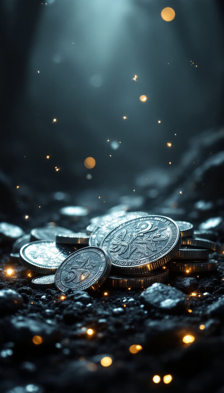 AI generated: Create a title page for a video about the history of Silver titled "The Silver Dawn" make it punchy ...
