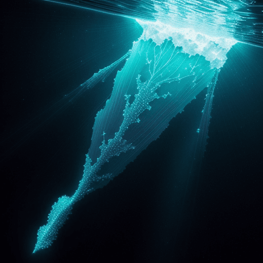 AI generated: Crystal clear underwater city full of clear crystals, New York City, high-rise buildings, underwater...