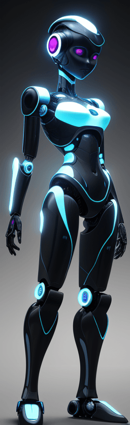AI generated: /imagine prompt: An ultra-high-definition image of an AI robot, showcasing its advanced features and...