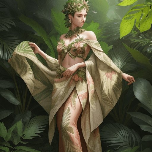 AI generated: (floral warrior elegance:1.2), (best quality:1.1), leafy environment, cinematic capture, 4k UHD reso...