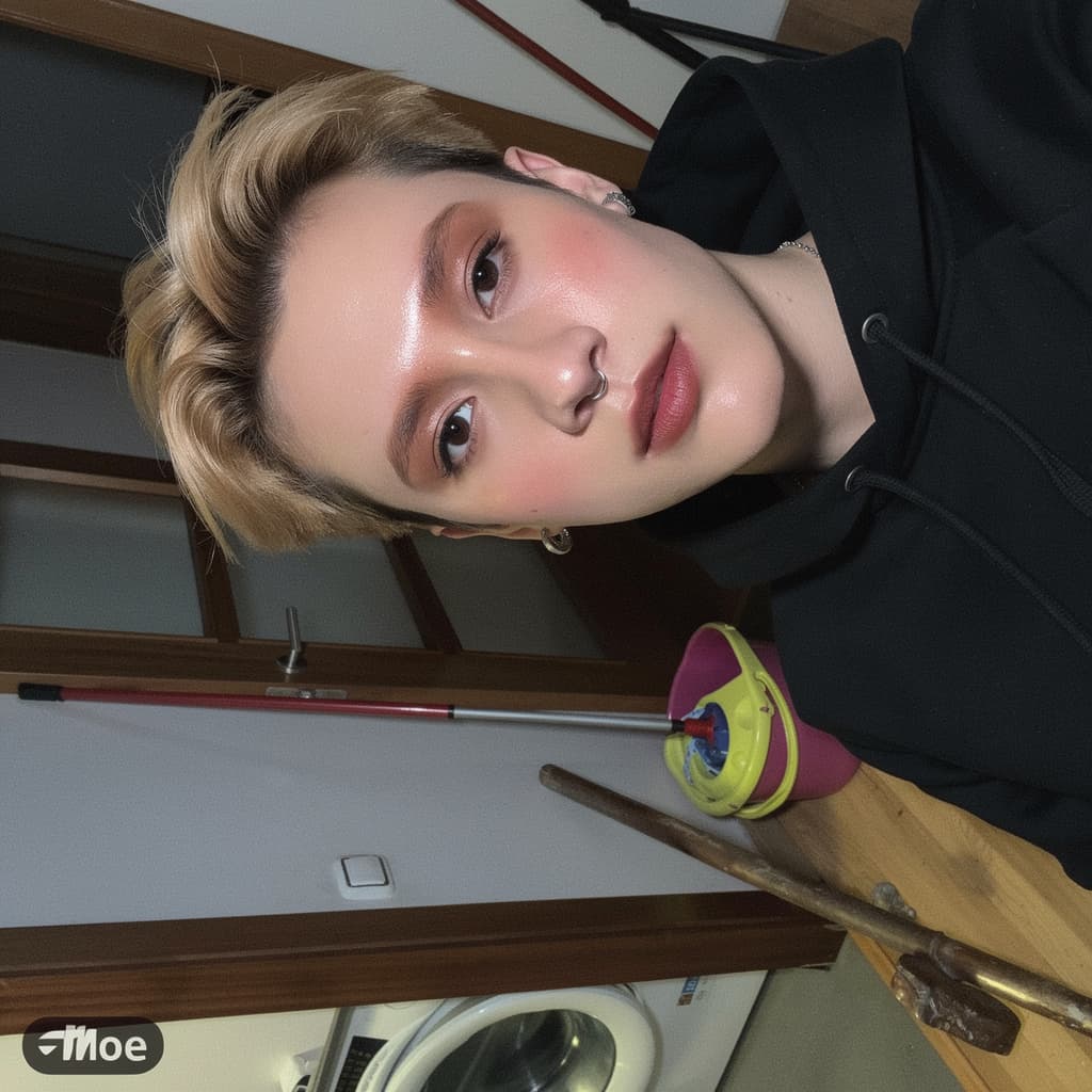 AI generated: Chinese model poses for a selfie, in the style of social media influencers, webcam photography,, pho...