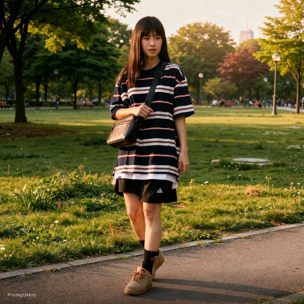 AI generated: In the park, the afternoon light