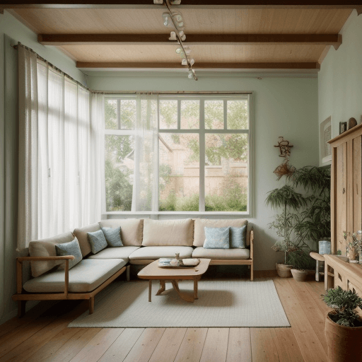 AI generated: High resolution photography interior design, dreamy sunken living room conversation pit, wooden floo...