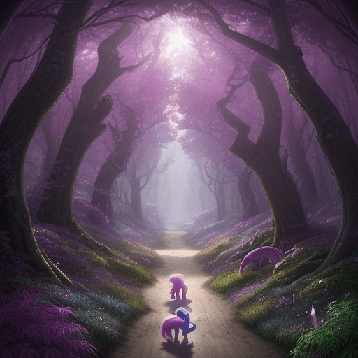 AI generated: Step into the enchanting realm of My Little Pony and imagine a scene where the main characters, incl...