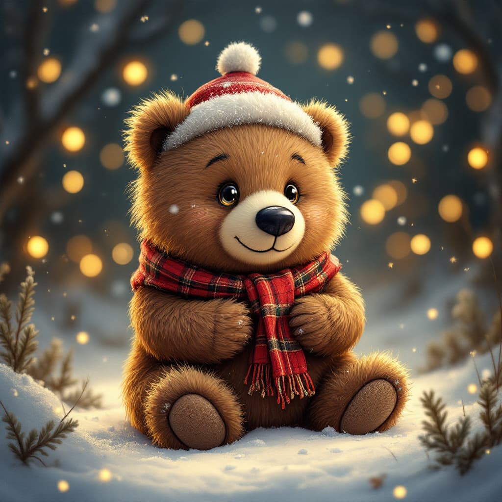 AI generated: a christmas bear
