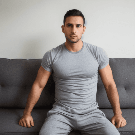 AI generated: 30 year old man, short buzz cut hair, 5 o clock shadow, brown eyes, good looking, athletic body type...