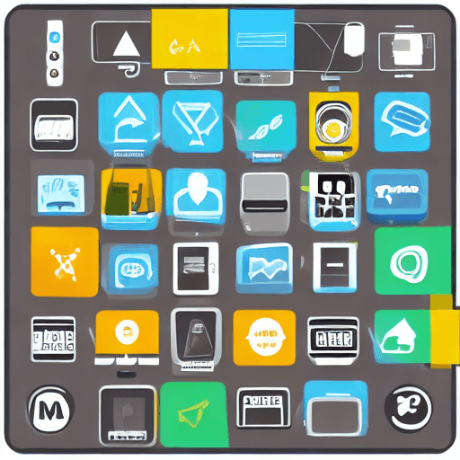 AI generated: new app, media, popular, in the future, app icon, concise,  square, vector graph