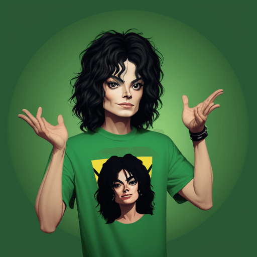 AI generated: Tshirt illustration, michael jackson king of pop, hd, Illumination Entertainment, Amy Judd, svg, vec...