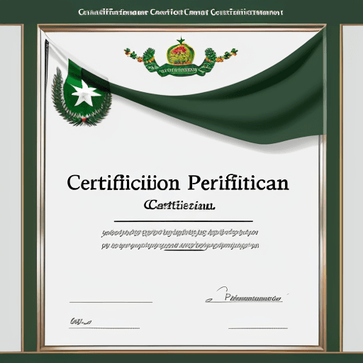 AI generated: Create a graphical representation of a Succession Certificate. The certificate should have a profess...