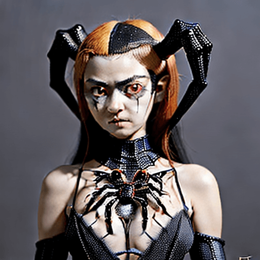 AI generated: An original spider hybrid monster girl character named Salticidae. She is a spidertaur, better known...