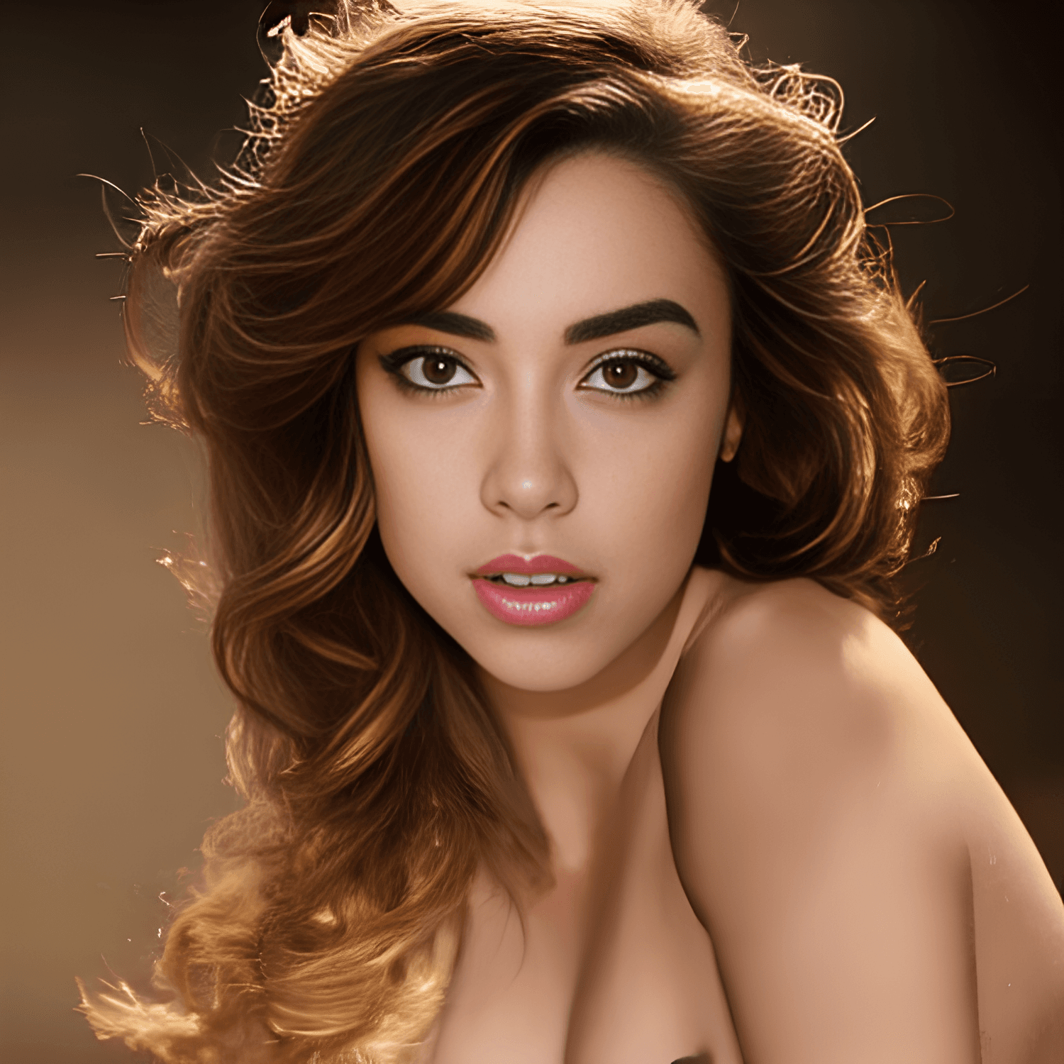 AI generated: hyper-realistic painting full body portrait of ((stunningly attractive)) female, deep cleavage, ((pe...