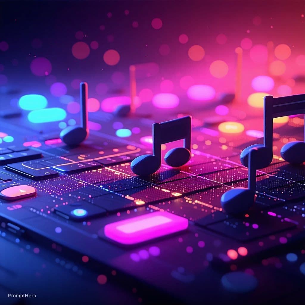 AI generated: a photo of a music web