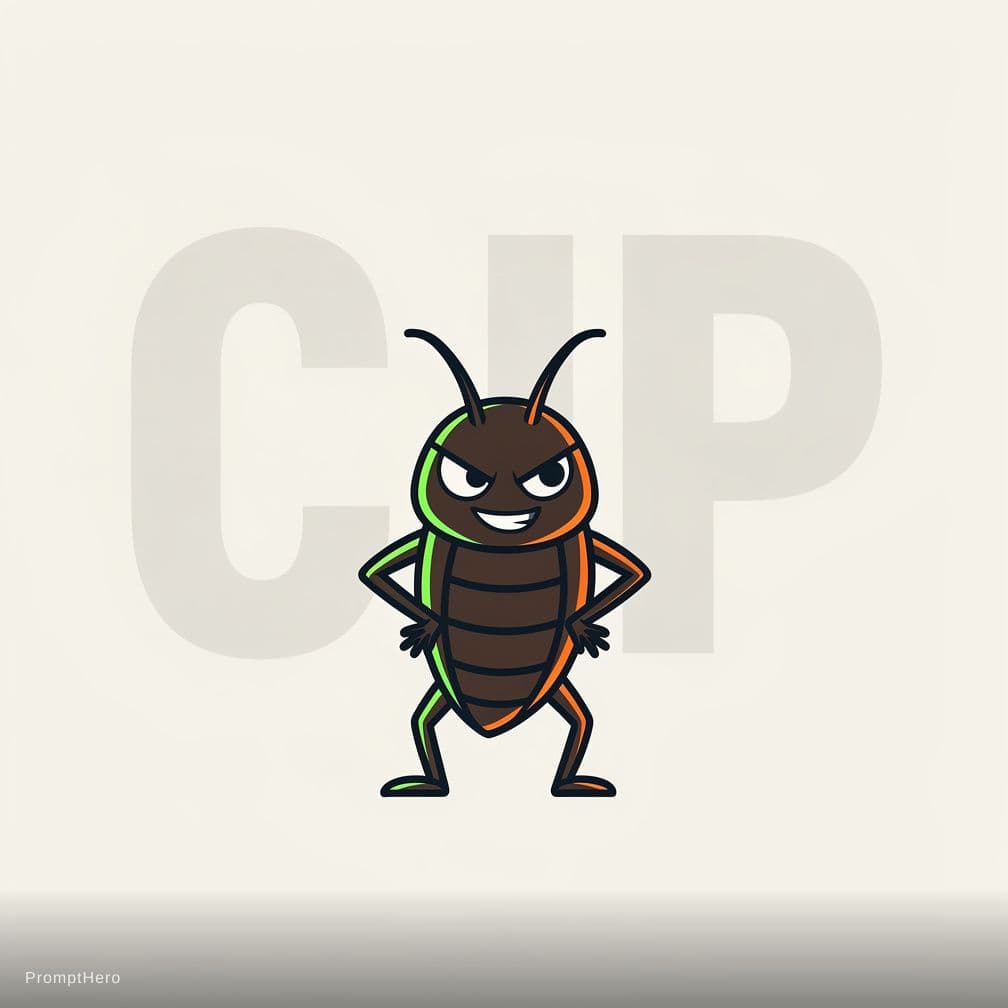 AI generated: help me create a logo for my Instagram page which is based on cockroach janta party 

the logo shoul...