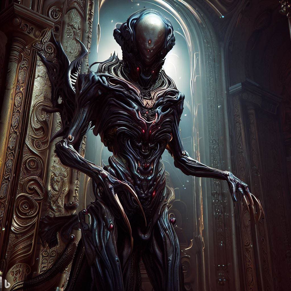 AI generated: Gothic Alien of giger, Giger, light, stunning, hypermaximalist, elegant, ornate, luxury, elite, omin...
