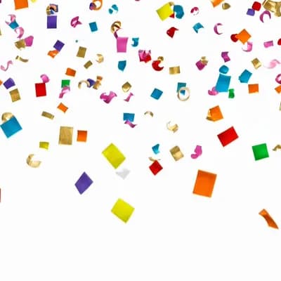 AI generated video: Create a 4-second photorealistic confetti animation inspired by Apple Photo Booth's Confetti effect....