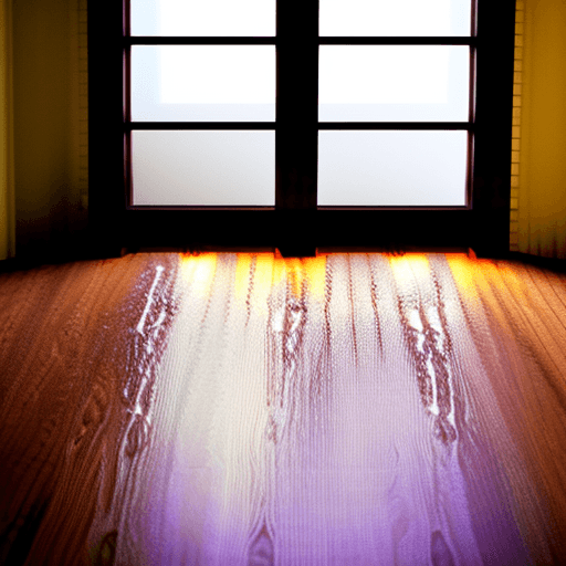 AI generated: photograph, an empty doorway, a brazilian teak floor, 4k, detailed, ambient lighting
