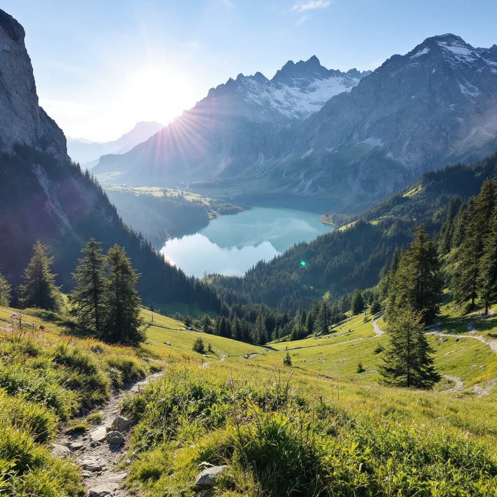 AI generated: generiere mir eine coolen typen vor der ebneralm in johnsbsbach in der steiermarkr
