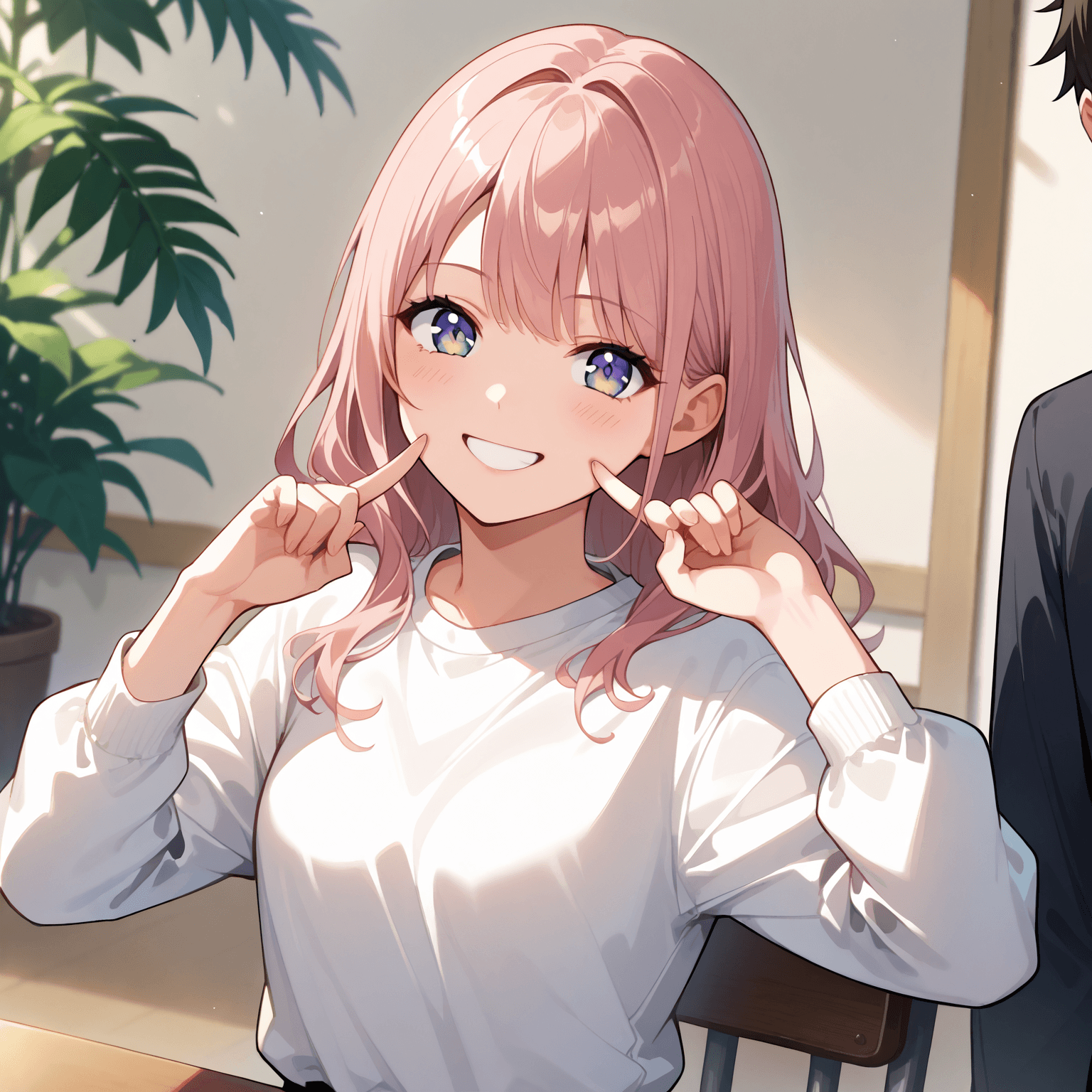 指ほっぺポーズ/finger pose - Image 3