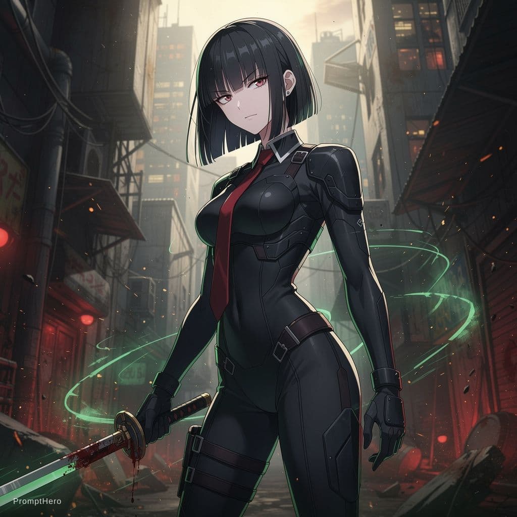 AI generated: Ryoshu from Limbus Company in shexyo stye 