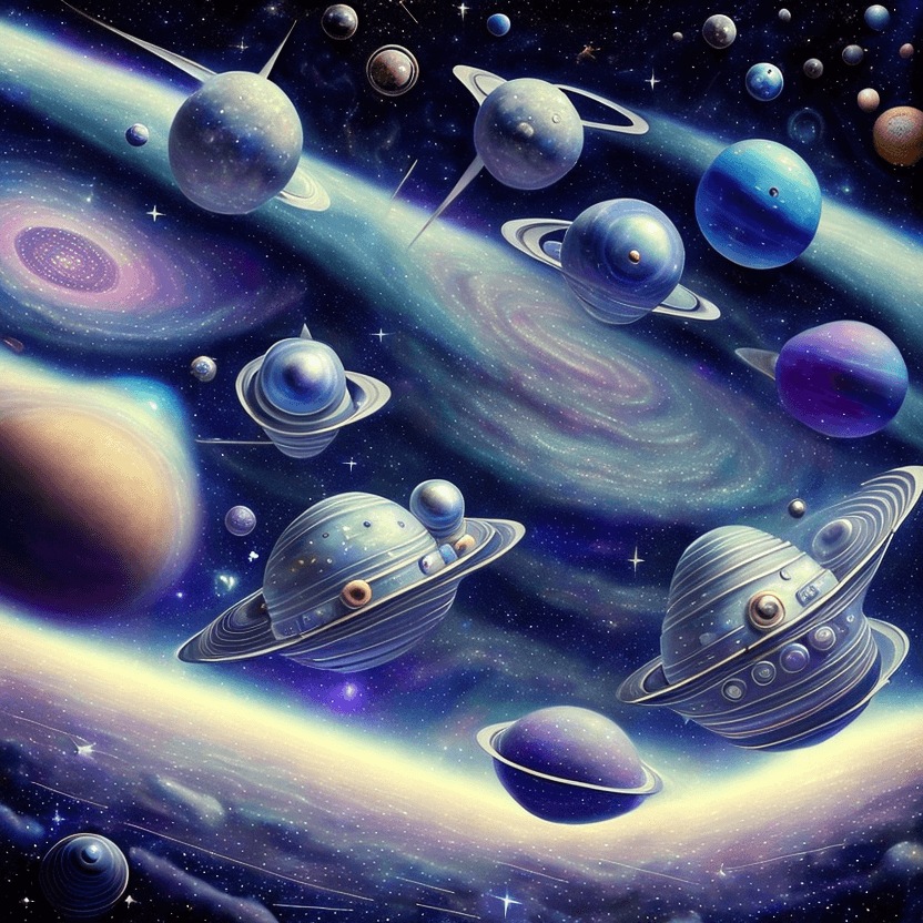 AI generated: high-quality professional photo of an adorable celestial cosmical ASTRO depiction of life in a space...
