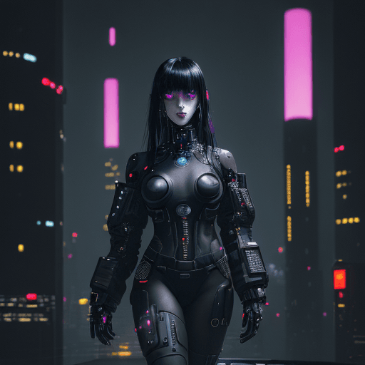 AI generated: Man, Cyberpunk Night City, black hole, singularity, apocalypse, nihilism, Cthuru, grand worldview, s...