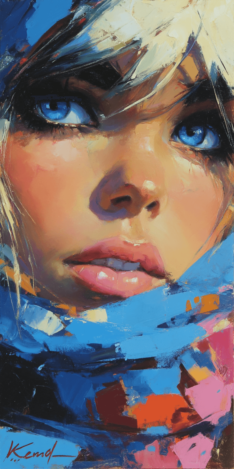 AI generated: woman with blue eyes, timeless beauty --no freckles --chaos 65 --ar 1:2 --profile fkuo5yb --stylize ...