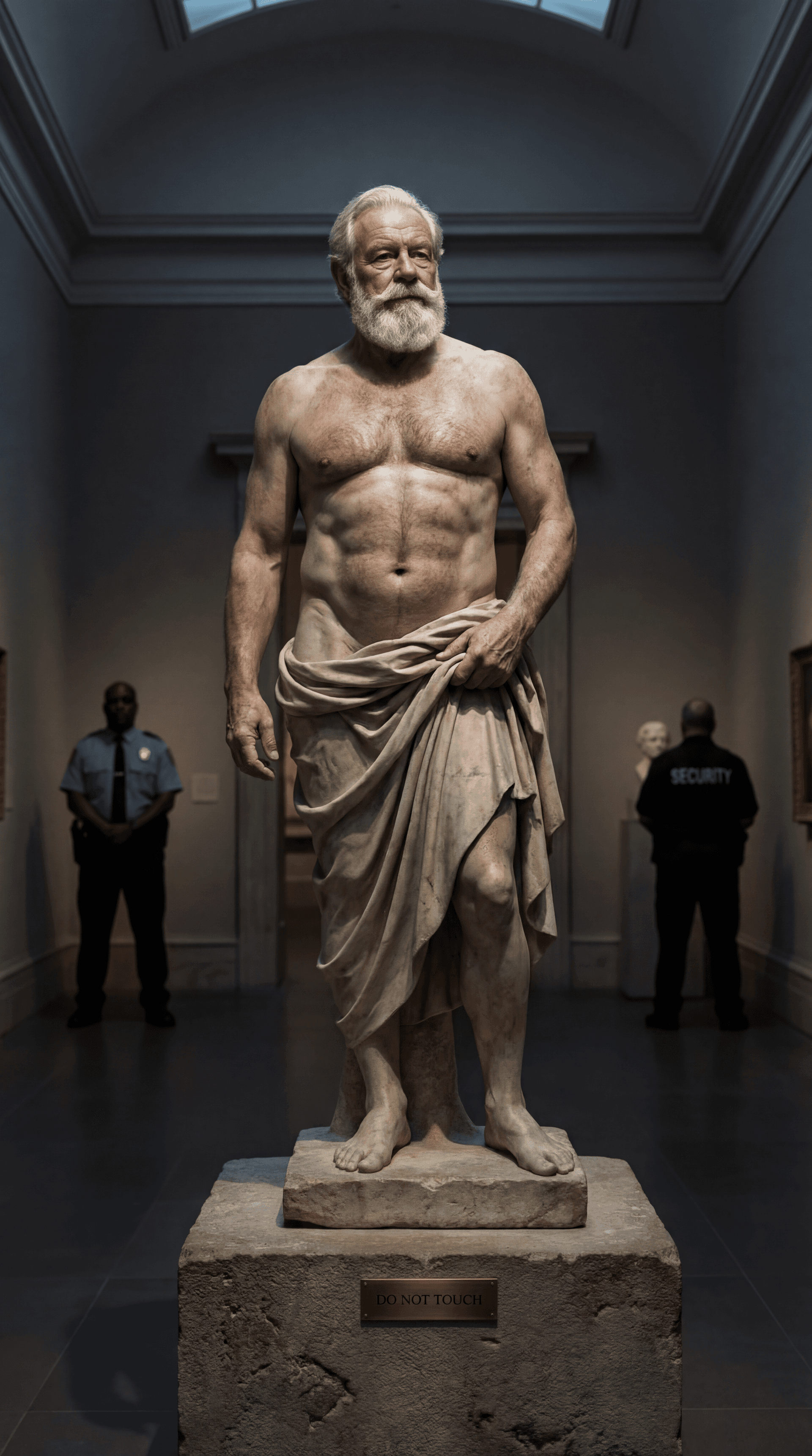 AI generated: ULTRA-REALISTIC FINE ART EDITORIAL PHOTOGRAPHY (vertical, 9:16).
High-end museum campaign aesthetic,...