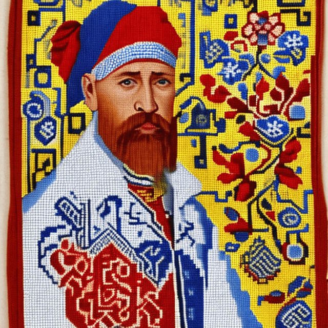 AI generated: Images of a man dressed in Ukrainian national embroidery