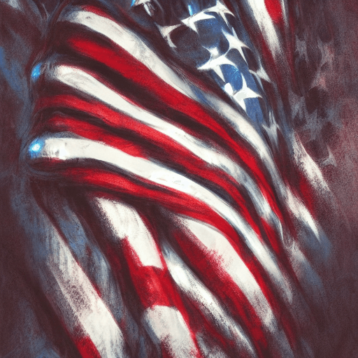 AI generated: USA FLAG, abstract, dark, spooky, intricate, highly detailed, coloring, surreal, digital art, by loi...