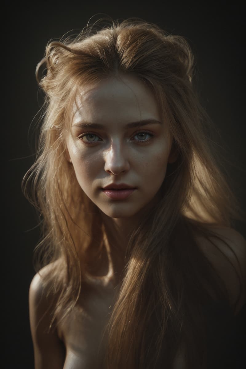 AI generated: body (turned:1.1) to the photograph of a young (shyly:0.8) (smiling:0.8) nude (curvy:0.9) icelandic ...