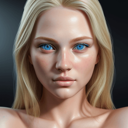 AI generated: Super-Realistic gorgeous blonde girl with blue eyes, highly detailed, detailed skin, realistic, phot...