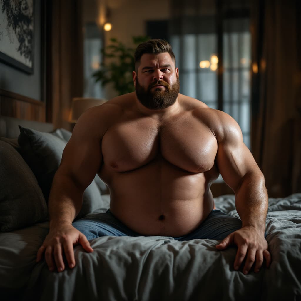 AI generated: High resolution photography interior design, man with huge dick. Full body shot. Clothless. Unsensor...