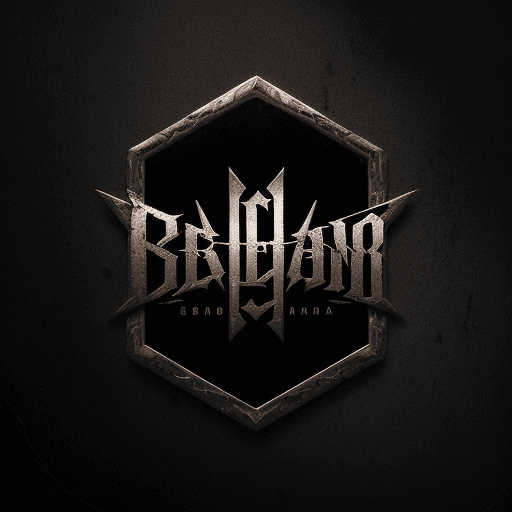 AI generated: A fierce, metallic logo for the band "Soberano" set against a dark, brooding background, with sharp ...