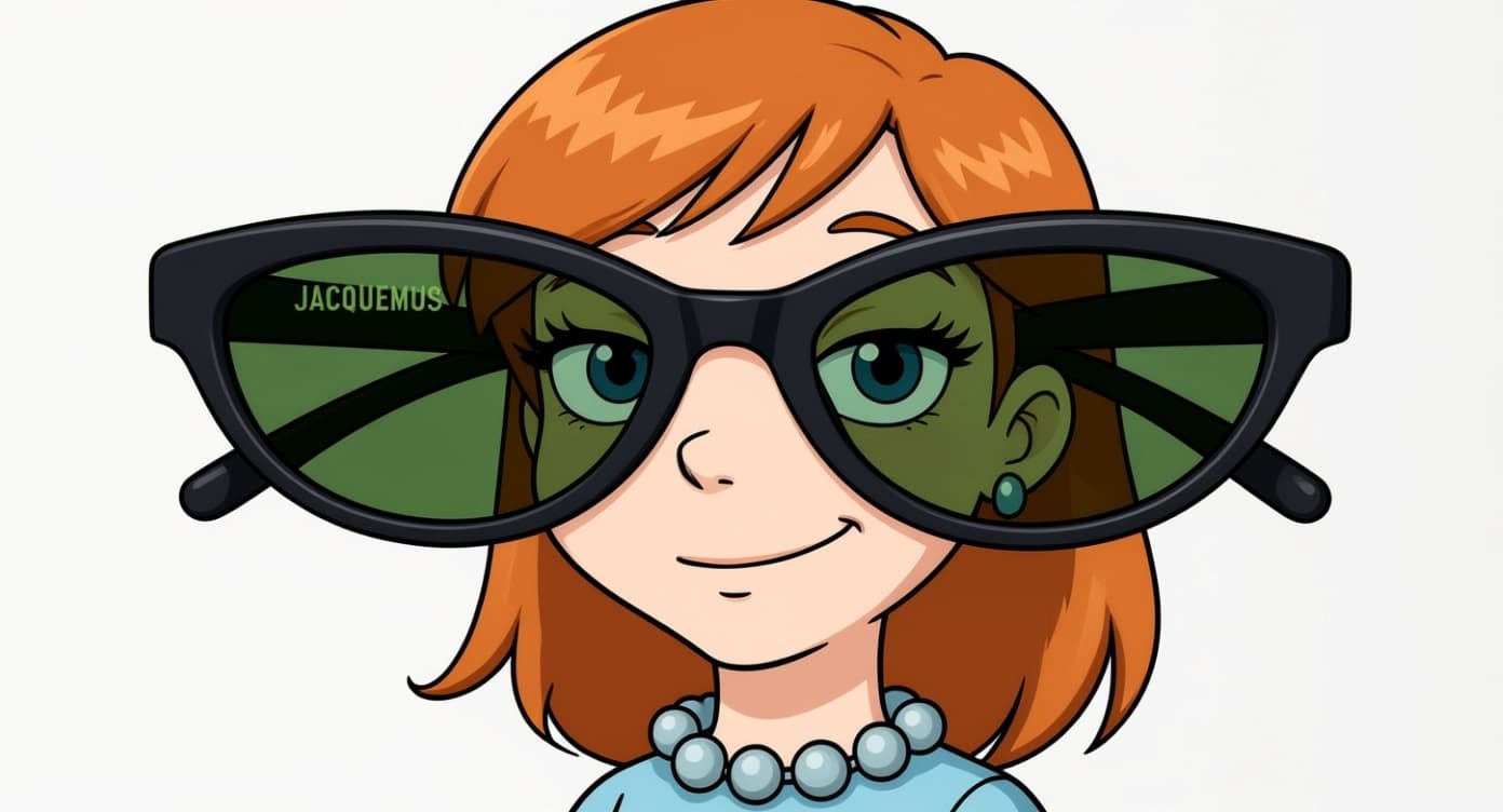 AI generated: make hermes conrad from futurama wear this glasses