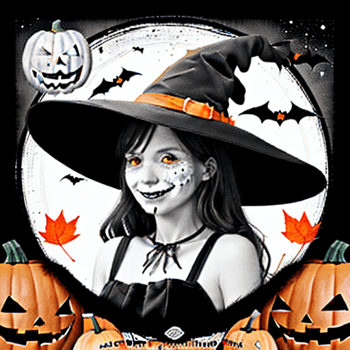 AI generated: Design a fun and detailed black and white pumpkin patch coloring page. Includes several pumpkins wit...