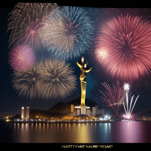 AI generated: create a New Year's Eve image in Brazil, Peace, Happiness to all, high resolution image

