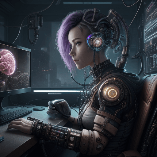AI generated: a brain connected with cable and computers, dreamlike, hyperrealistic, 8k, hyperdetailed, steampunk ...