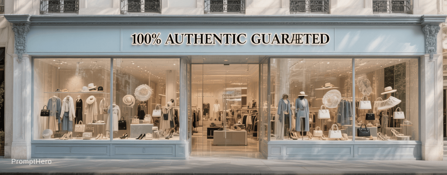 AI generated: Create a wide luxury banner (aspect ratio 4.5:1) for a high-end fashion select shop profile header.
...