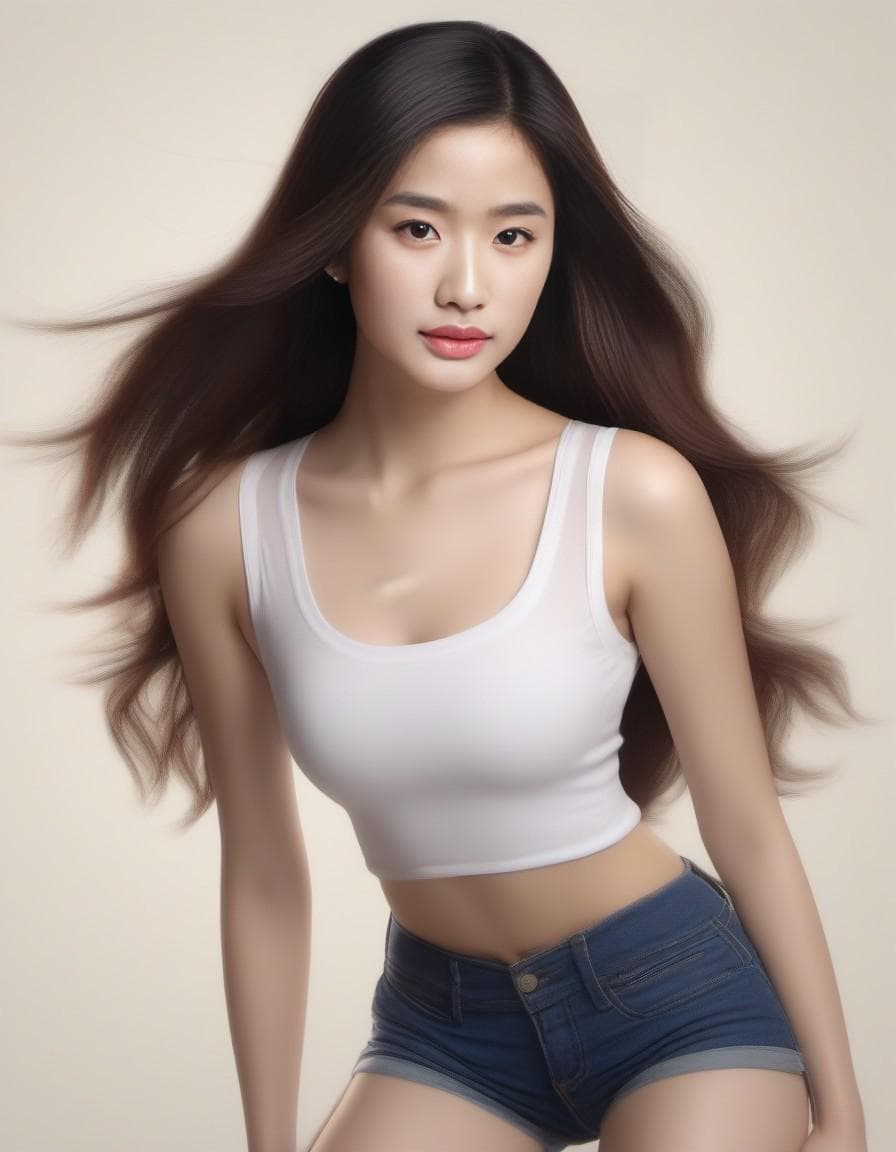 AI generated: princess in hot pants, surealism, hyper realistic --ar 34:128 --s 800